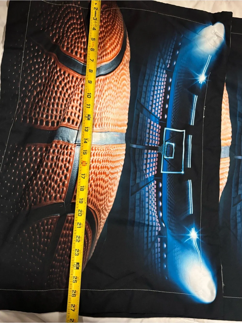 Set of 2 Basketball Print Pillow cases shams - Black & Orange Standard size